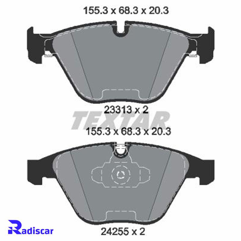 لنت ترمز جلو بی ام و 3(E90)-X1(E84) برند Textar کد 2331301