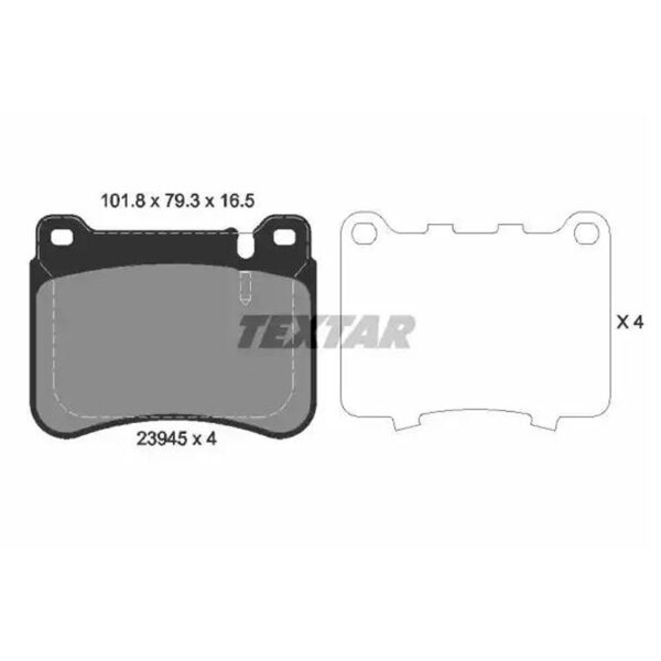 لنت ترمز جلو مرسدس بنز C(W203) برند Textar