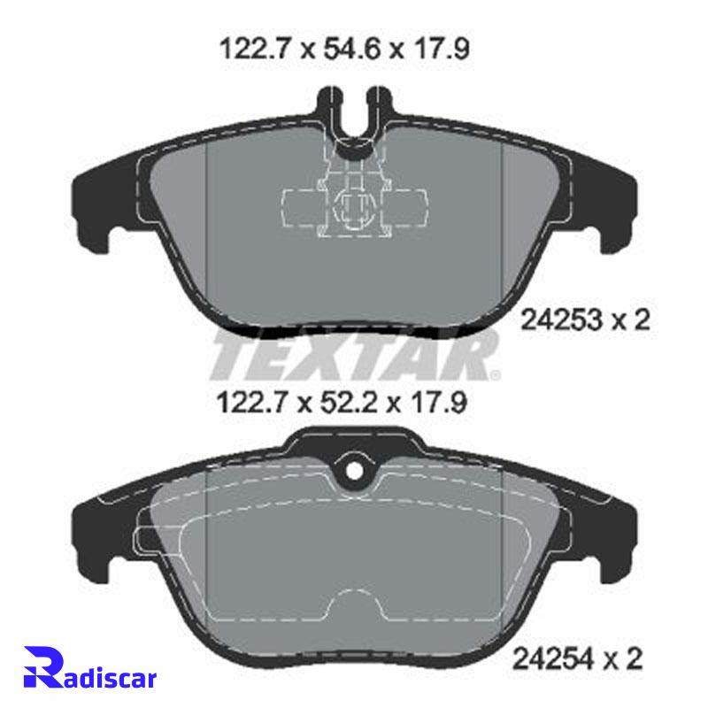 لنت ترمز عقب مرسدس بنز C(W204) برند Textar کد 2425301