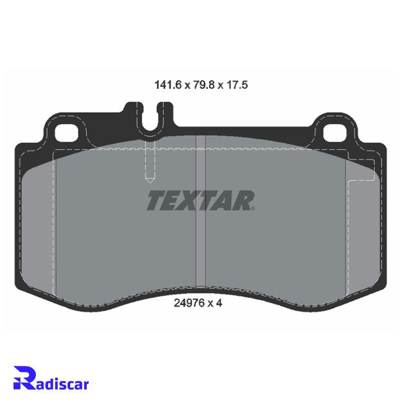 لنت ترمز جلو مرسدس بنز CLS(C218)-E(W212) برند Textar کد 2497601