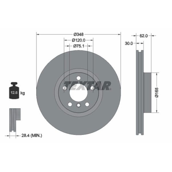 دیسک ترمز جلو بی ام و X5(E70)-X6(E71-E72) کد 92160905