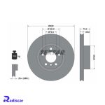 دیسک ترمز جلو بی ام و X3(F25)-X4(F26) برند Textar کد 92257105 بسته 2 عددی