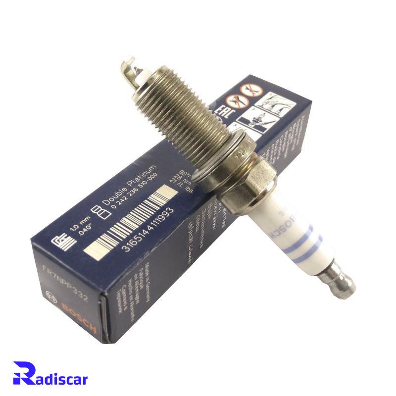 شمع موتور پایه بلند سوزنی دبل پلاتینیوم تک الکترود FR 7 NPP 332 برند Bosch کد 0242236510