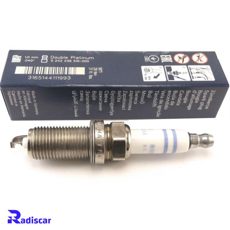 شمع موتور پایه بلند سوزنی دبل پلاتینیوم تک الکترود FR 7 NPP 332 برند Bosch کد 0242236510