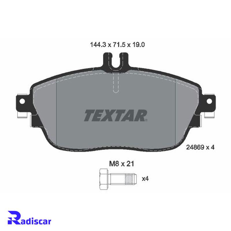 لنت ترمز جلو مرسدس بنز A(W169)-B(W245)-CLA(C117) برند Textar کد 2486901