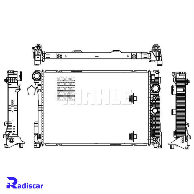 رادیاتور آب مرسدس بنز کلاس C-E-CLS برند Mahle کد CR1176000S