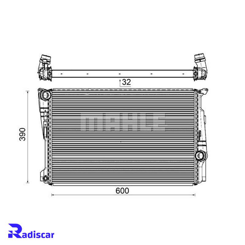 رادیاتور آب بی ام و X3(F25)-X4(F26) برند Mahle کد CR877000P