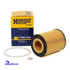فیلتر روغن بی ام و موتور M54 برند Hengst کد E106HD34