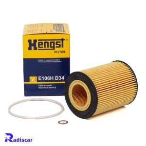 فیلتر روغن بی ام و موتور M54 برند Hengst کد E106HD34