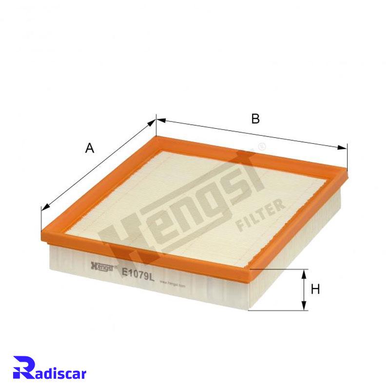 فيلتر هوا بی ام و سری 1-2-3-4 برند Hengst کد E1079L