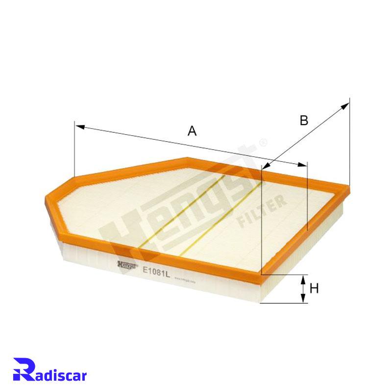 فیلتر هوا بی ام و X4(F26)-X3(F25) برند Hengst کد E1081L