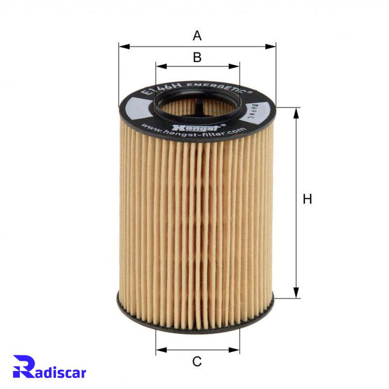فیلتر روغن مرسدس بنز موتور MO266 برند Hengst کد E146HD108