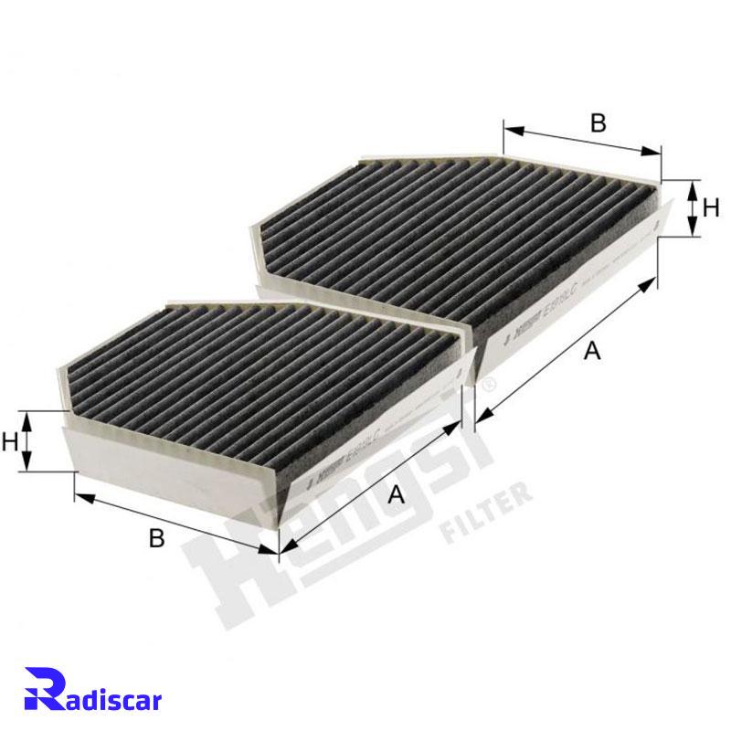 فيلتر کابين مرسدس بنز SL(R230) برند Hengst کد E1919LC-2