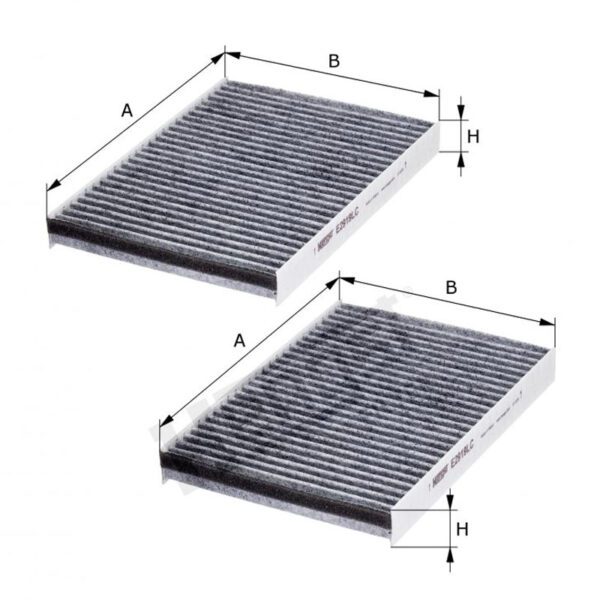 فیلتر کابین کربن دار مرسدس بنز S(W221) برند Hengst کد E2919LC-2