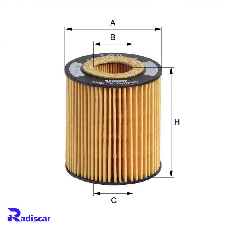 فیلتر روغن بی ام و موتور N46 برند Hengst کد E29HD89