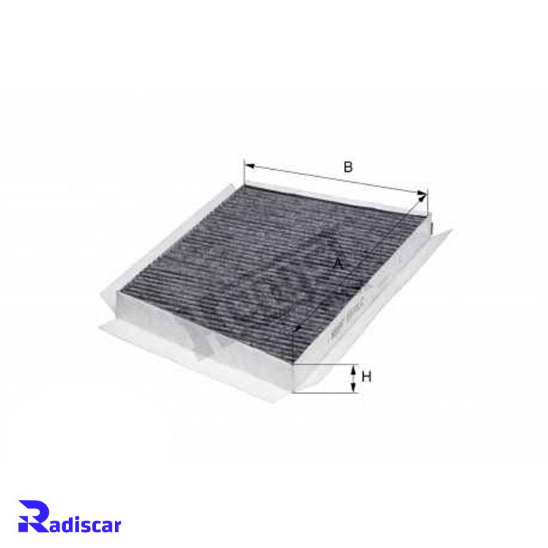 فیلتر کابین کربن دار مرسدس بنز C(W203)-CLK(C209) برند Hengst کد E970LC