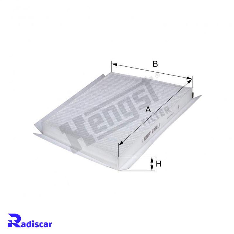فیلتر کابین مرسدس بنز C(W203)-CLK(C209) برند Hengst کد E970LI