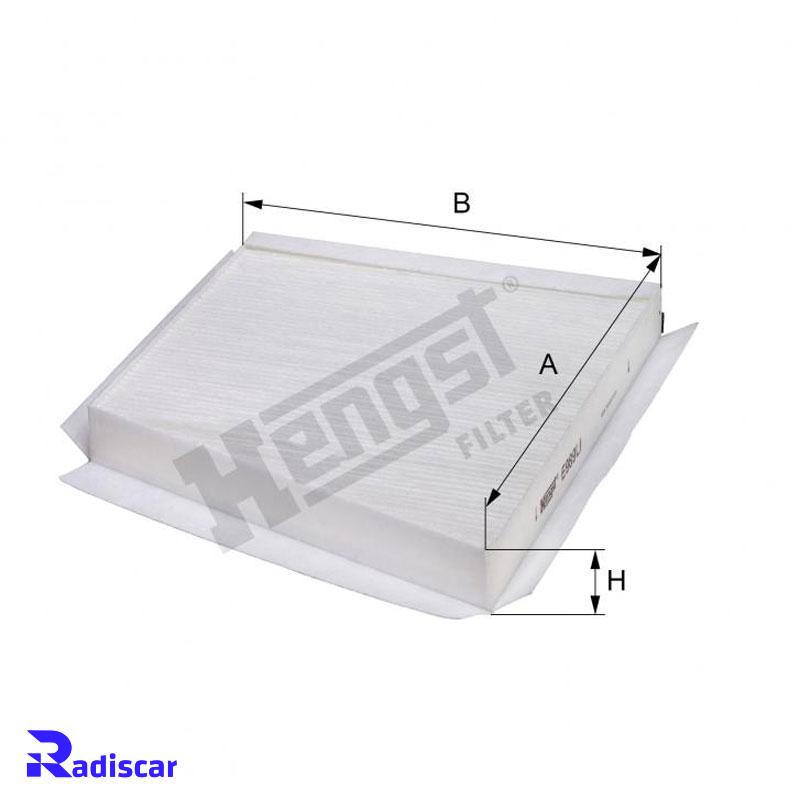 فیلتر کابین مرسدس بنز E(W211)-CLS(C219) برند Hengst کد E989LI