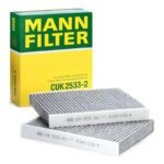 فیلتر کابین کربن دار بی ام و 5(F10)-6(F06)-7(F02) برند MANN کد CUK2533-2