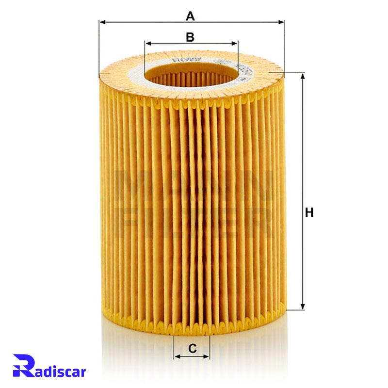 فیلتر روغن بی ام و موتور M54 برند MANN کد HU925/4X