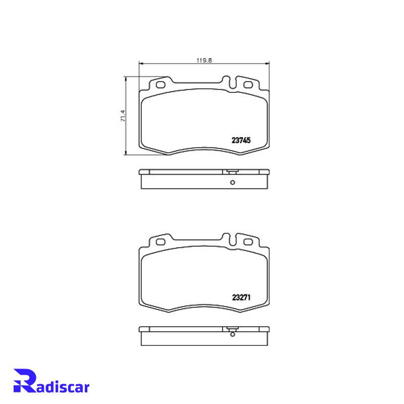 لنت ترمز جلو مرسدس بنز CLS(C219) برند Hella Pagid کد T1318MM
