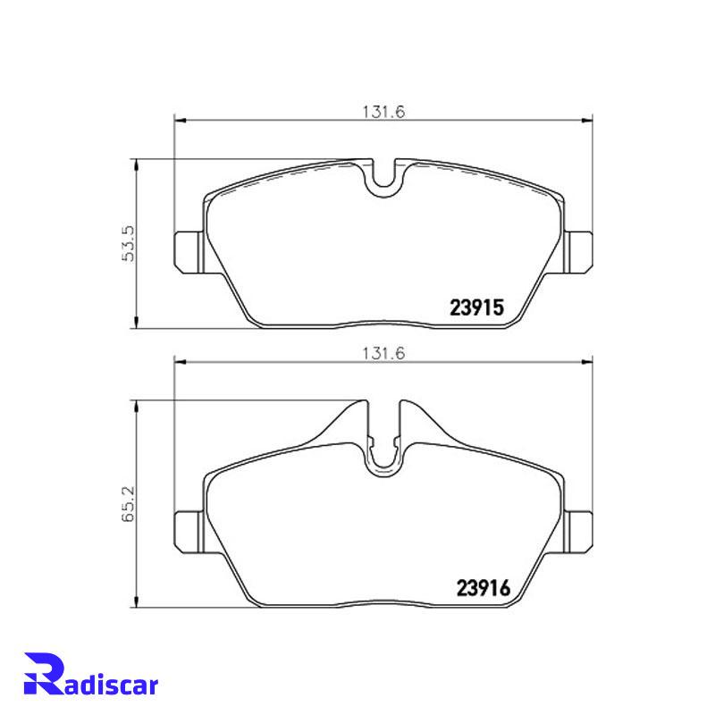 لنت ترمز جلو بی ام و (E87)1 برند Hella Pagid کد T1444MM