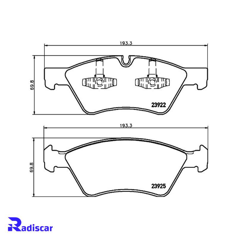 لنت ترمز جلو مرسدس بنز ML(W164)-E(W211) برند Hella Pagid کد T1516MM