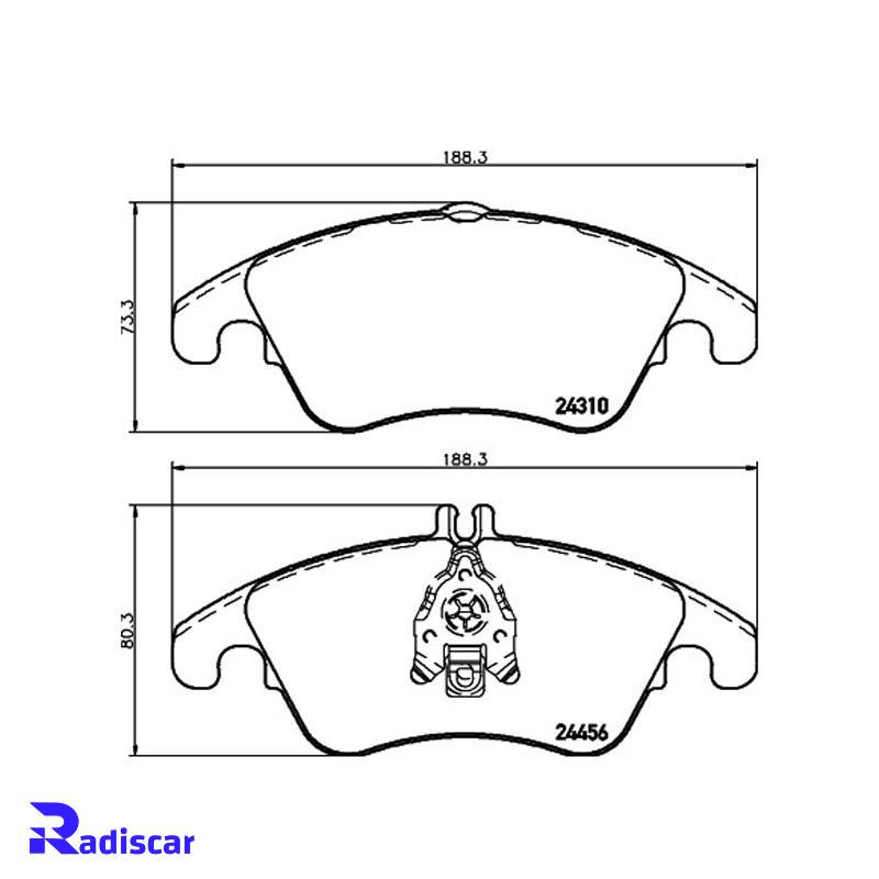 لنت ترمز جلو مرسدس بنز C(W204)-CLS(C218)-E(W212) برند Hella Pagid کد T1624MM
