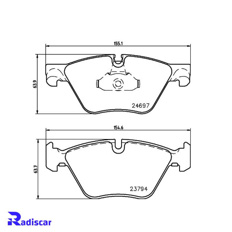 لنت ترمز جلو بی ام و (F10)5 برند Hella Pagid کد T1818MM