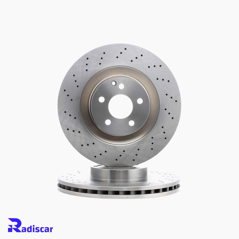 دیسک ترمز جلو مرسدس بنز E(W211)-S(W221)-SL(R230) برند Benz کد A2214211612 بسته 2 عددی