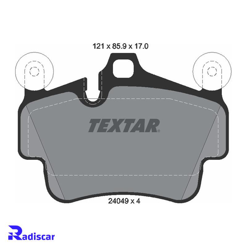 لنت ترمز جلو پورشه باکستر(987) برند Textar کد 2404901