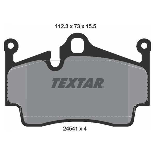 لنت ترمز عقب پورشه باکستر(987)-باکستر718S,718(982) برند Textar کد 2454101