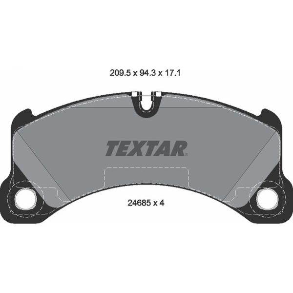 لنت ترمزجلو پورشه کاین (92A) برند Textar کد 2468501