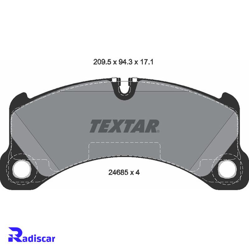 لنت ترمز جلو پورشه کاین (92A) برند Textar کد 2468501