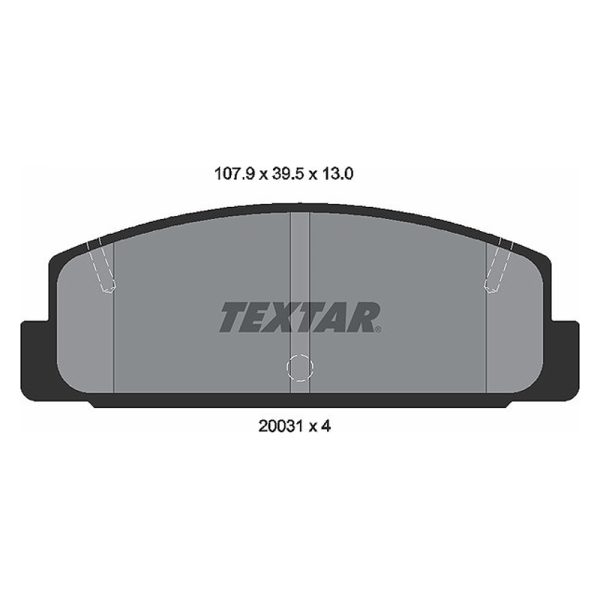 لنت ترمز عقب بسترن B50 برند Textar کد 2003101