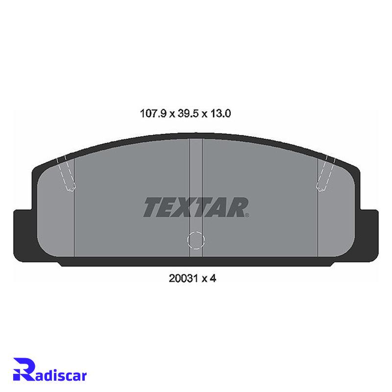 لنت ترمز عقب بسترن B50 برند Textar کد 2003101