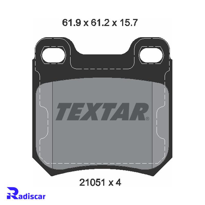 لنت ترمز عقب اپل وکترا برند Textar کد 2105101