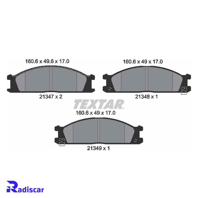 لنت ترمز جلو نیسان ‏پیکاپ، رونیز، سرانزا برند Textar کد 2134702