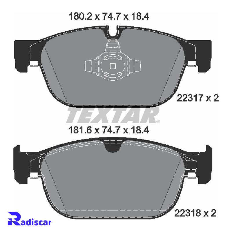 لنت ترمز جلو ولوو XC90 برند Textar کد 2231701