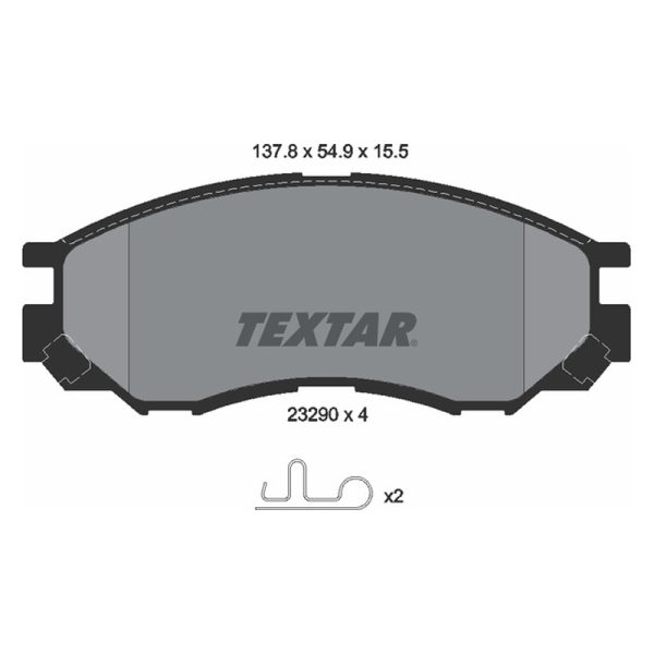 لنت ترمز جلو کاپرا، لند مارک V7 برند Textar کد 2329002