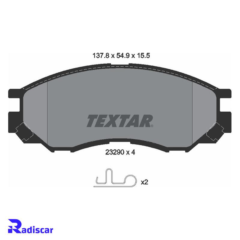 لنت ترمز جلو کاپرا، لند مارک V7 برند Textar کد 2329002