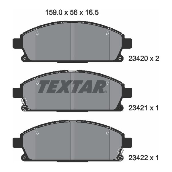 لنت ترمز جلو نیسان ایکس تریل برند Textar کد 2342001