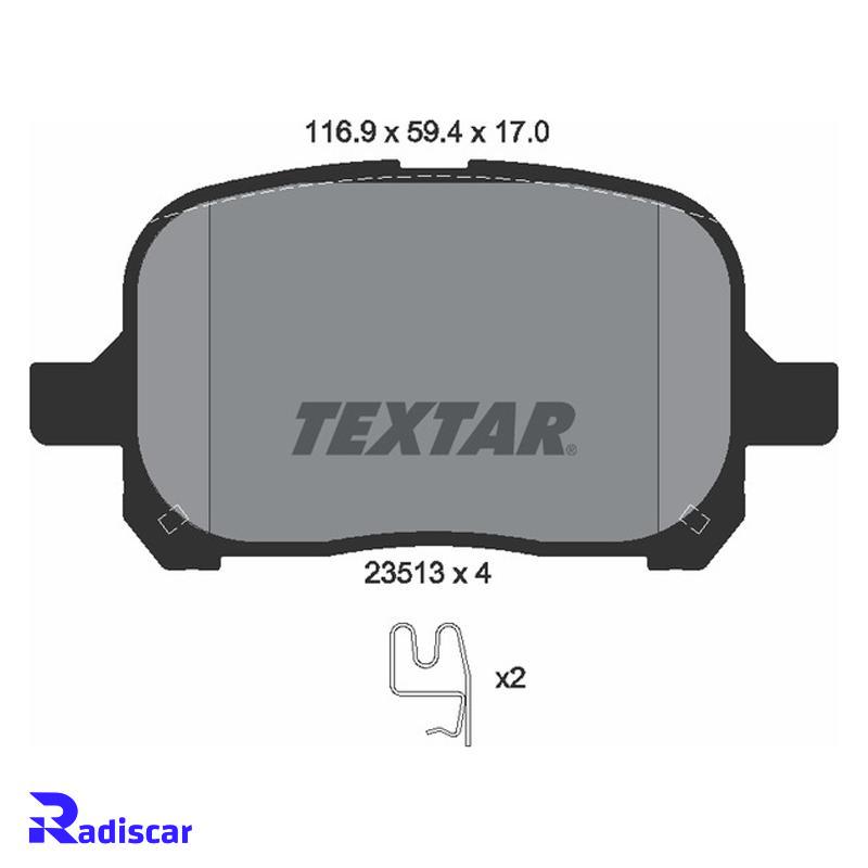 لنت ترمز جلو کمری گرند برند Textar کد 2351302