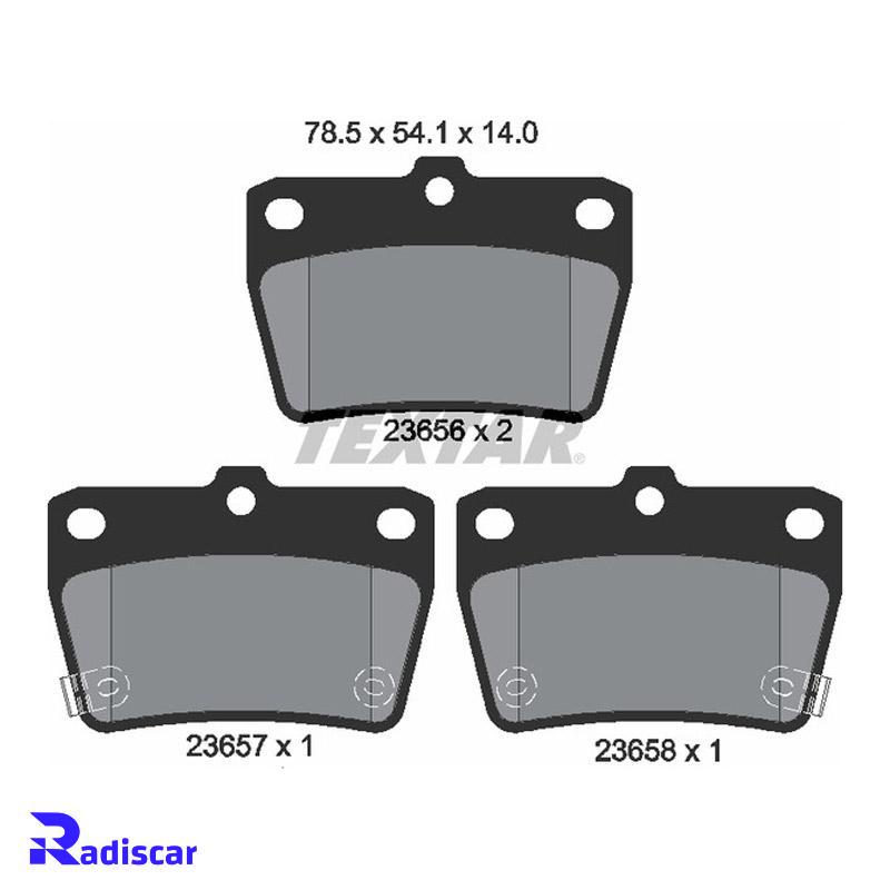 لنت ترمز عقب ام وی ام X33، تویوتا راوفور برند Textar کد 2365601
