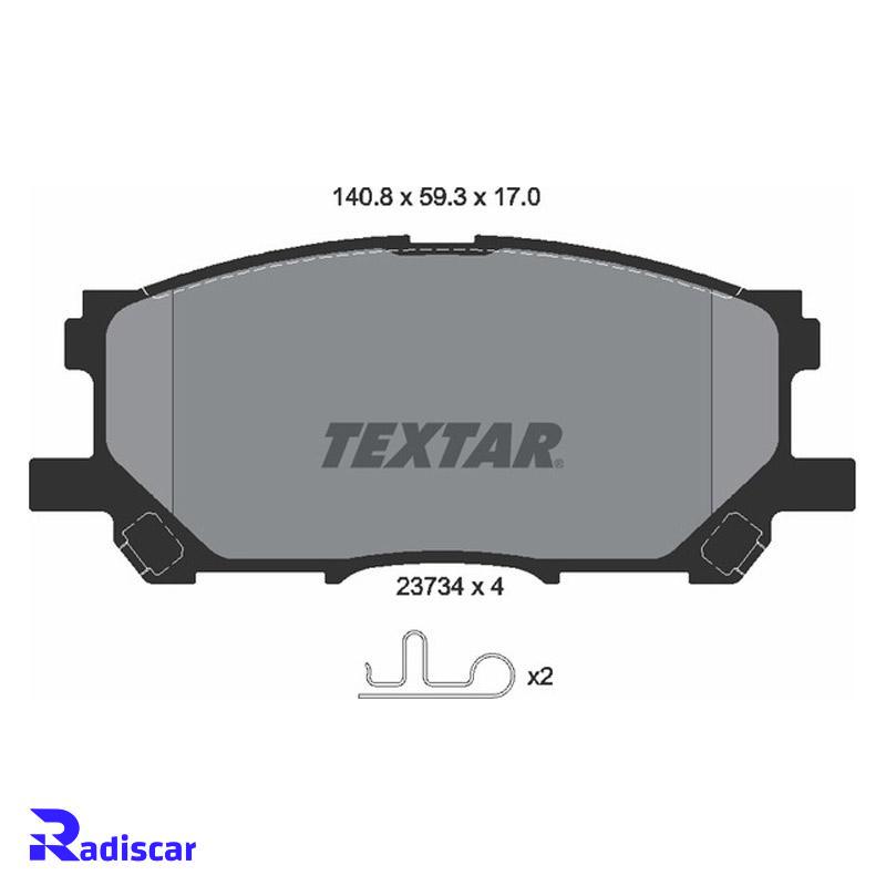 لنت ترمز جلو لکسوس RX برند Textar کد 2373401