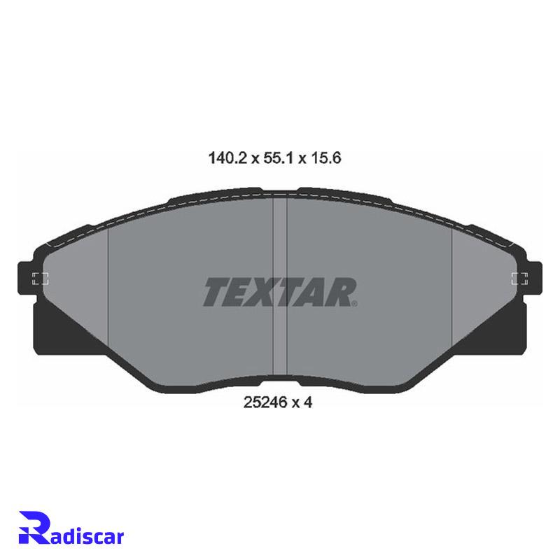 لنت ترمز جلو تویوتا هایلوکس برند Textar کد 2524601