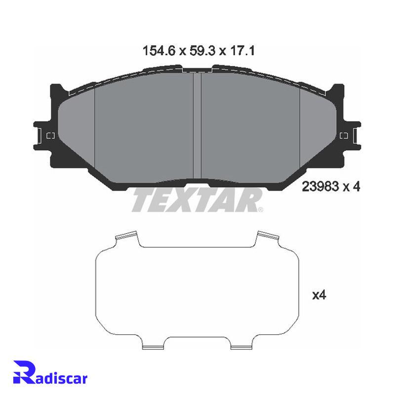 لنت ترمز عقب لکسوس RX، لکسوسGS، لکسوس IS برند Textar کد 2552501