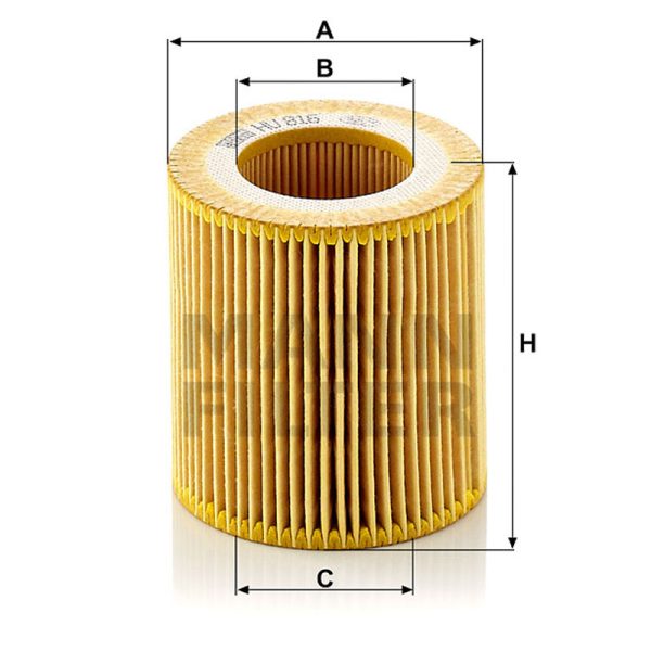 فیلتر روغن با پیچ بی ام و سری 1-2-3-4-5-X1-Z4 برند Mann کد HU816zKIT