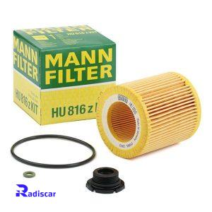 فیلتر روغن با پیچ بی ام و سری 1-2-3-4-5-X1-Z4 برند Mann کد HU816zKIT
