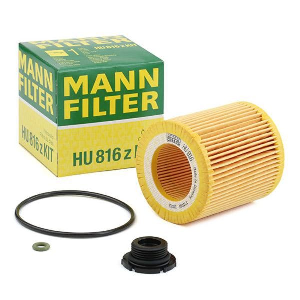 فیلتر روغن با پیچ بی ام و سری 1-2-3-4-5-X1-Z4 برند Mann کد HU816zKIT
